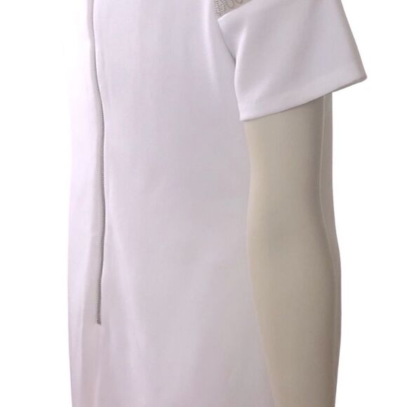 NWT Julia Jordan White Sheath Dress w/Chain Detail - Picture 4 of 6